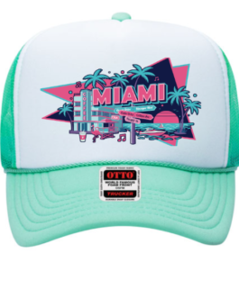 “Miami Retro” Graphic Foam Trucker Cap