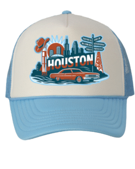 "Houston" Graphic Foam Trucker Cap