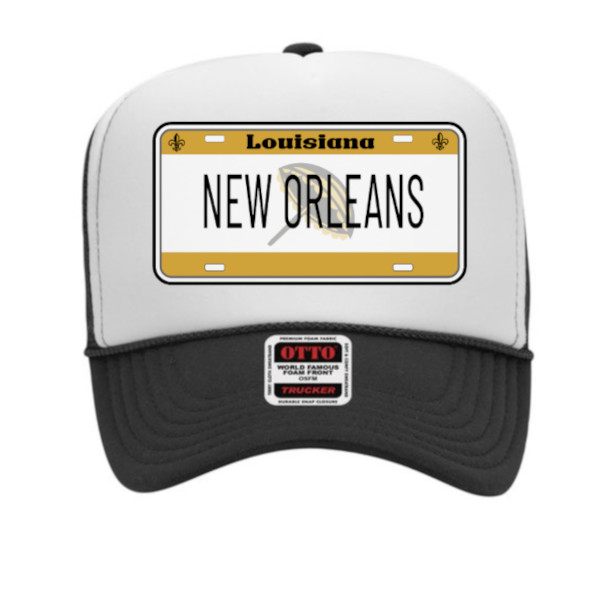 "Louisiana License Plate" Graphic Foam Trucker Cap