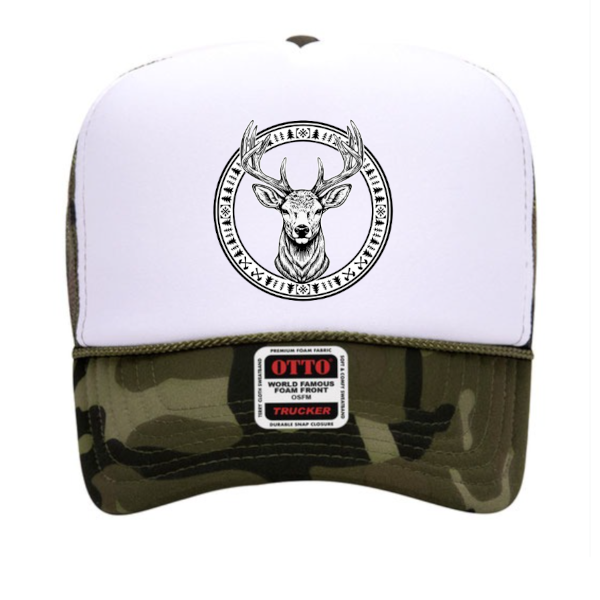 "Buck Deer - Spirit Animal" Graphic Foam Trucker Cap
