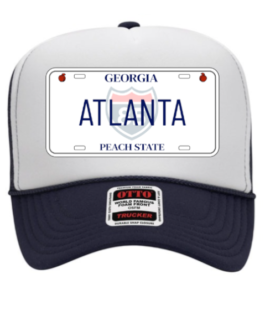 "Georgia License Plate - Atlanta" Graphic Foam Trucker Cap