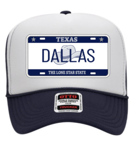 "Texas License Plate - Dallas" Graphic Foam Trucker Cap