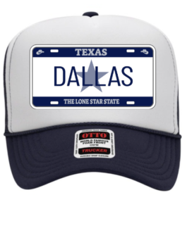 “Texas License Plate – Dallas” Graphic Foam Trucker Cap