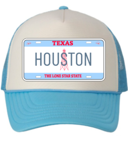 “Texas License Plate – Houston” Graphic Foam Trucker Cap