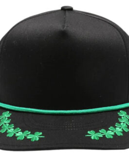 Custom Five Panel Shamrock Visor Mid Profile Baseball Cap