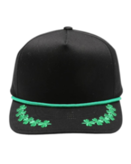 Custom Five Panel Shamrock Visor Mid Profile Baseball Cap