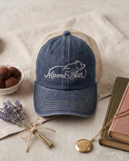 “Mama Bear” – Unstructured Six Panel Mesh Back Cap